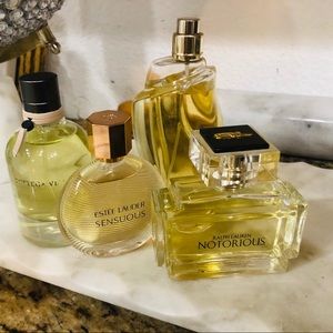 4 perfumes  Estée Lauder, Ralph Lauren Notorious .